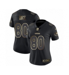 Women's San Francisco 49ers #80 Jerry Rice Black Gold Vapor Untouchable Limited Football Jersey