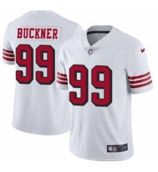Men's Nike San Francisco 49ers #99 DeForest Buckner Limited White Rush Vapor Untouchable NFL Jersey