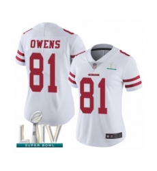 Women's San Francisco 49ers #81 Terrell Owens White Vapor Untouchable Limited Player Super Bowl LIV Bound Football Jersey