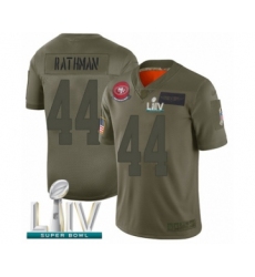 Youth San Francisco 49ers #44 Tom Rathman Limited Olive 2019 Salute to Service Super Bowl LIV Bound Football Jersey