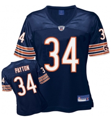 Reebok Chicago Bears #34 Walter Payton Blue Women's Team Color Premier EQT Throwback NFL Jersey