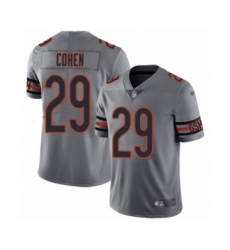 Youth Chicago Bears #29 Tarik Cohen Limited Silver Inverted Legend Football Jersey