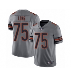 Men's Chicago Bears #75 Kyle Long Limited Silver Inverted Legend Football Jersey