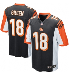 Youth Nike Cincinnati Bengals #18 A.J. Green Game Black Team Color NFL Jersey