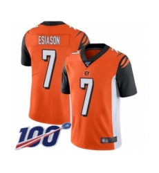 Men's Cincinnati Bengals #7 Boomer Esiason Orange Alternate Vapor Untouchable Limited Player 100th Season Football Jersey