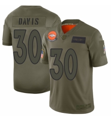 Youth Denver Broncos #30 Terrell Davis Limited Camo 2019 Salute to Service Football Jersey