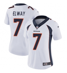 Women's Nike Denver Broncos #7 John Elway Elite White NFL Jersey