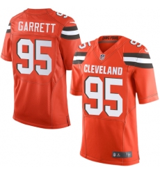 Men's Nike Cleveland Browns #95 Myles Garrett Elite Orange Alternate NFL Jersey