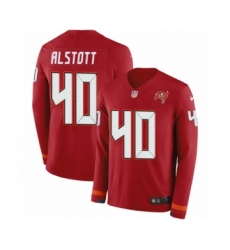 Youth Nike Tampa Bay Buccaneers #40 Mike Alstott Limited Red Therma Long Sleeve NFL Jersey