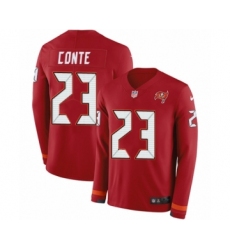Men's Nike Tampa Bay Buccaneers #23 Chris Conte Limited Red Therma Long Sleeve NFL Jersey