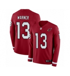 Youth Nike Arizona Cardinals #14 J.J. Nelson Limited Red Therma Long Sleeve NFL Jersey