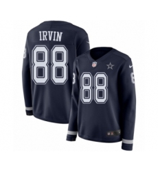 Women's Nike Dallas Cowboys #88 Michael Irvin Limited Navy Blue Therma Long Sleeve NFL Jersey