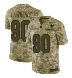 Men's Nike Dallas Cowboys #90 Demarcus Lawrence Limited Camo 2018 Salute to Service NFL Jersey