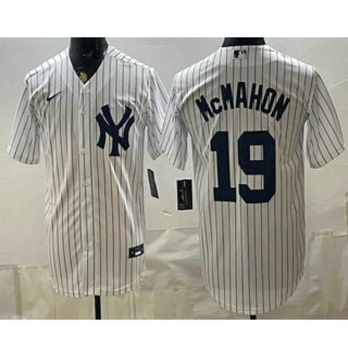 Men's New York Yankees #19 Ryan McMahon White Cool Base Stitched Jersey