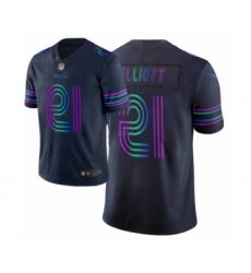 Men Dallas Cowboys #21 Ezekiel Elliott Navy Vapor Limited City Edition Jersey