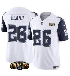 Men's Dallas Cowboys #26 DaRon Bland White Navy 2023 F.U.S.E. NFC East Champions Football Stitched Jersey