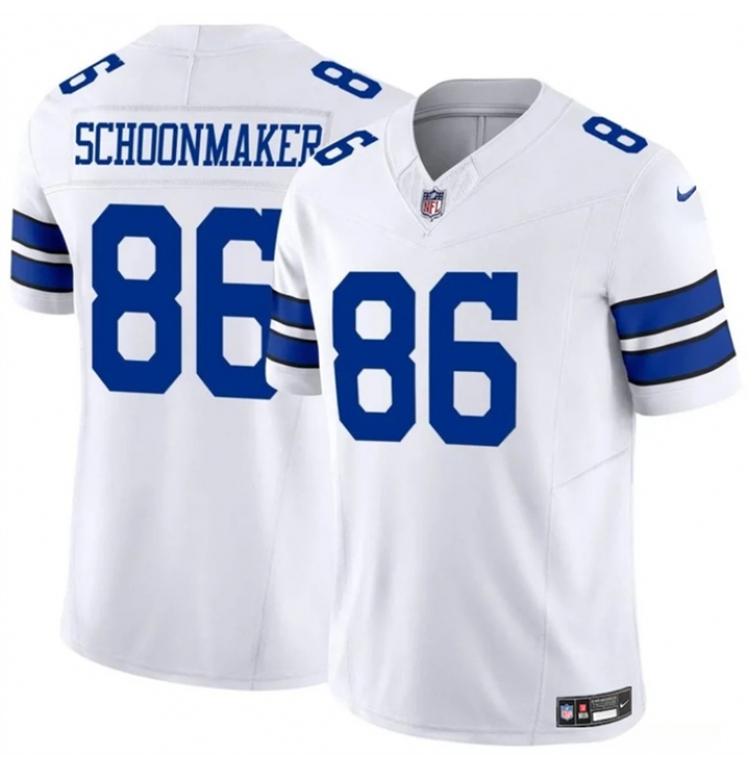 Men's Dallas Cowboys #86 Luke Schoonmaker White 2023 F.U.S.E Vapor Untouchable Limited Stitched Football Jerseys