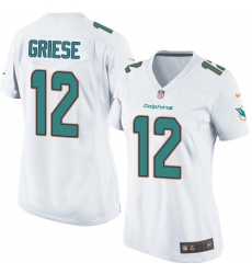 Women's Nike Miami Dolphins #12 Bob Griese Game White NFL Jersey