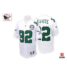 Mitchell And Ness Philadelphia Eagles #92 Reggie White White Authentic Throwback NFL Jersey