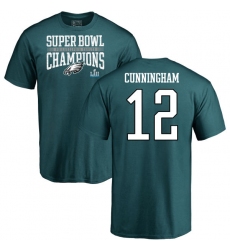 Nike Philadelphia Eagles #12 Randall Cunningham Green Super Bowl LII Champions T-Shirt