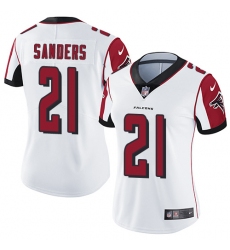 Women's Nike Atlanta Falcons #21 Deion Sanders Elite White NFL Jersey