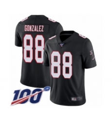 Men's Atlanta Falcons #88 Tony Gonzalez Black Alternate Vapor Untouchable Limited Player 100th Season Football Jersey