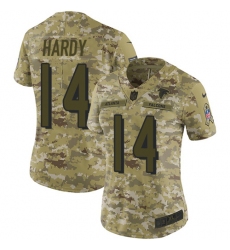 Women's Nike Atlanta Falcons #14 Justin Hardy Limited Camo 2018 Salute to Service NFL Jersey