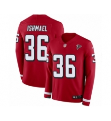 Men's Nike Atlanta Falcons #36 Kemal Ishmael Limited Red Therma Long Sleeve NFL Jersey