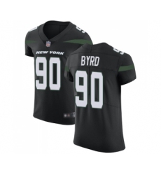 Men's New York Jets #90 Dennis Byrd Black Alternate Vapor Untouchable Elite Player Football Jersey