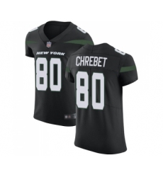 Men's New York Jets #80 Wayne Chrebet Black Alternate Vapor Untouchable Elite Player Football Jersey