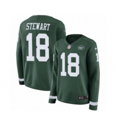Women's Nike New York Jets #21 LaDainian Tomlinson Limited Green Therma Long Sleeve NFL Jersey