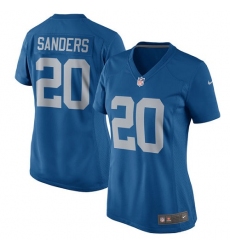 Women's Nike Detroit Lions #20 Barry Sanders Game Blue Alternate NFL Jersey