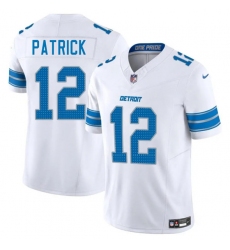 Men's Detroit Lions #12 Tim Patrick White 2025 F.U.S.E. Vapor Limited Football Stitched Jersey