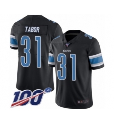 Men's Detroit Lions #32 Tavon Wilson Blue Team Color Vapor Untouchable Limited Player 100th Season Football Jersey