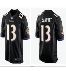 Men's Baltimore Ravens #13 Elijah Sarratt Black Alternate Stitched NFL Nike Game Jersey