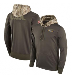 Men's Baltimore Ravens Nike Olive Salute to Service Sideline Therma Pullover Hoodie
