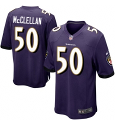 Men's Nike Baltimore Ravens #50 Albert McClellan Game Purple Team Color NFL Jersey