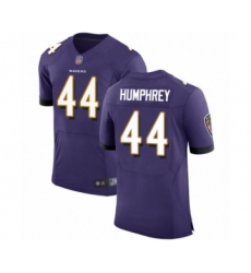 Men's Baltimore Ravens #44 Marlon Humphrey Purple Team Color Vapor Untouchable Elite Player Football Jersey