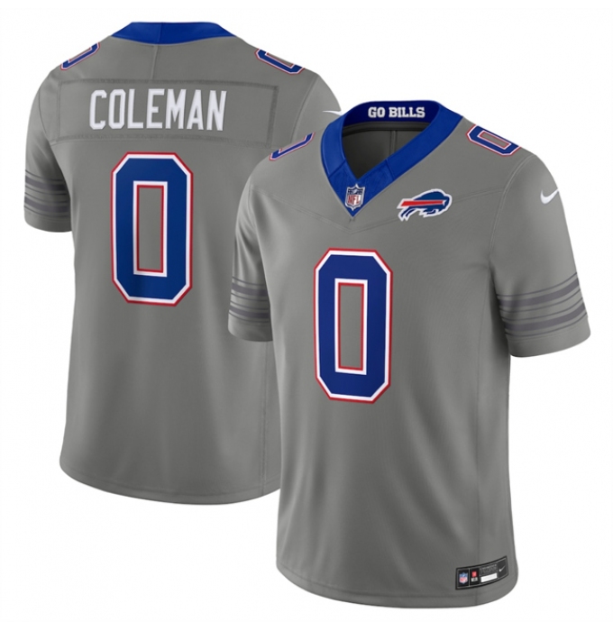 Men's Buffalo Bills #0 Keon Coleman Gray F.U.S.E. 2026 Nickel City Vapor Football Stitched Jersey
