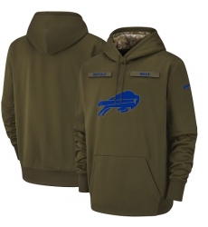 Men's Buffalo Bills Nike Olive Salute to Service Sideline Therma Performance Pullover Hoodie
