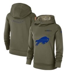 Women's Buffalo Bills Nike Olive Salute to Service Sideline Therma Performance Pullover Hoodie