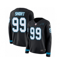 Women's Nike Carolina Panthers #99 Kawann Short Limited Black Therma Long Sleeve NFL Jersey