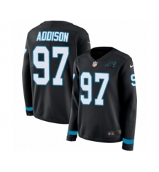 Women's Nike Carolina Panthers #97 Mario Addison Limited Black Therma Long Sleeve NFL Jersey