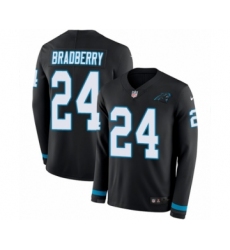 Youth Nike Carolina Panthers #24 James Bradberry Limited Black Therma Long Sleeve NFL Jersey