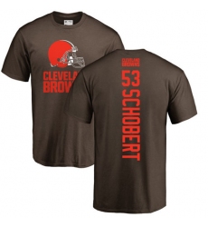 NFL Nike Cleveland Browns #53 Joe Schobert Brown Backer T-Shirt