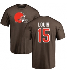 NFL Nike Cleveland Browns #15 Ricardo Louis Brown Name & Number Logo T-Shirt