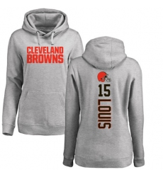 NFL Women's Nike Cleveland Browns #15 Ricardo Louis Ash Pullover Hoodie