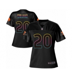 Women's Cleveland Browns #20 Howard Wilson Game Black Fashion Football Jersey