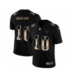 Men's Houston Texans #10 DeAndre Hopkins Limited Black Statue of Liberty Football Jersey