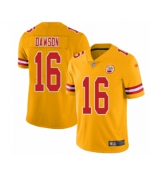 Youth Kansas City Chiefs #16 Len Dawson Limited Gold Inverted Legend Football Jersey